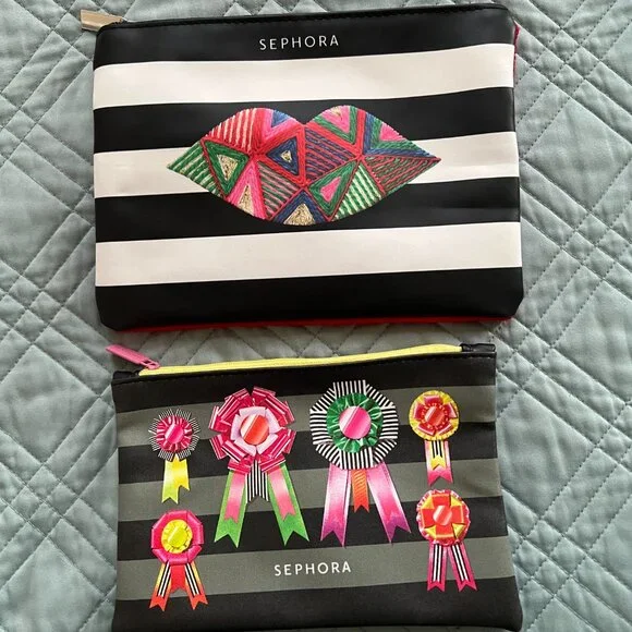 BUNDLE Sephora Cosmetics Pouches Bags Travel Pencil Pouch