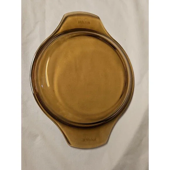 Vintage Pyrex England Brown Glass Cinderella Casserole Dish Lid 6.5