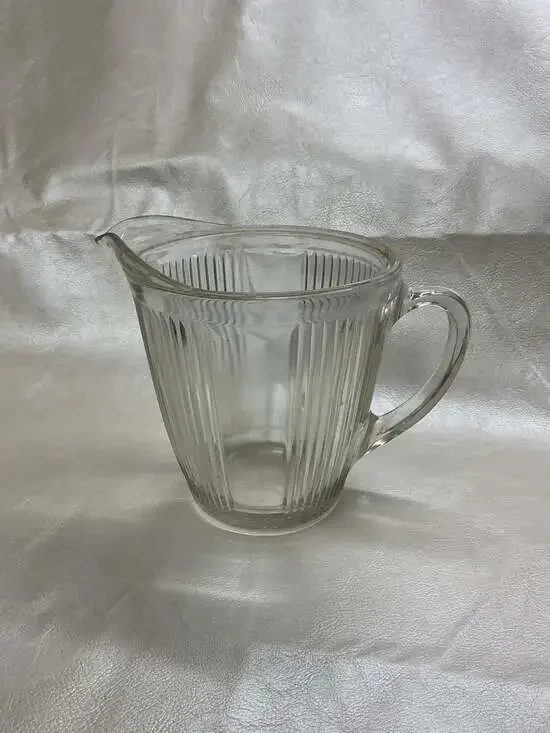 Vintage EKCO Chicago No. 639 Ribbed Clear Glass Pitcher