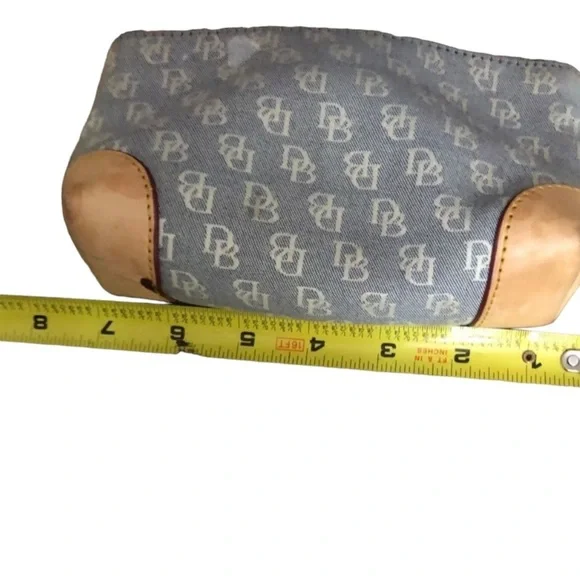 Dooney & Bourke blue Denim  zip top make up bag