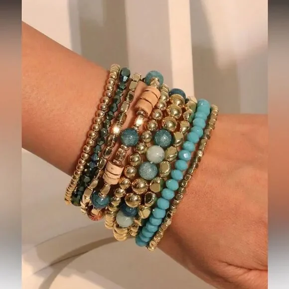Boho Beaded Bracelet Set Q84