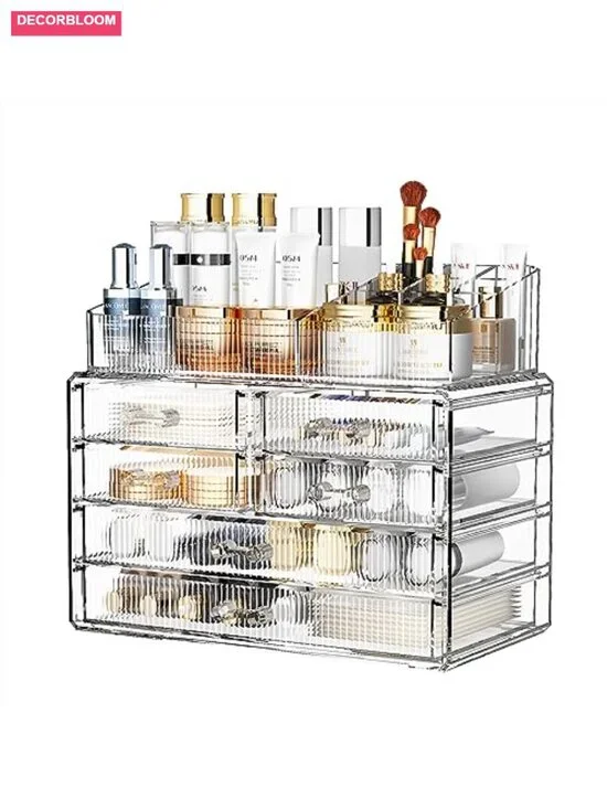 Acrylic Stackable Storage Drawers Makeup Organizer 6 Drawers