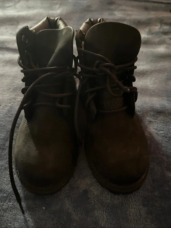 Timberland Kids Black Brown Lace-Up Boots