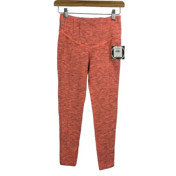 Free People Movement Womens Papaya Punch High Rise Active Hybrid Leggings XS NWT