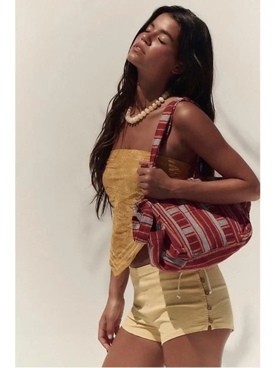 Free people Striped Red Multi Women's Red Baby Oksana Tote