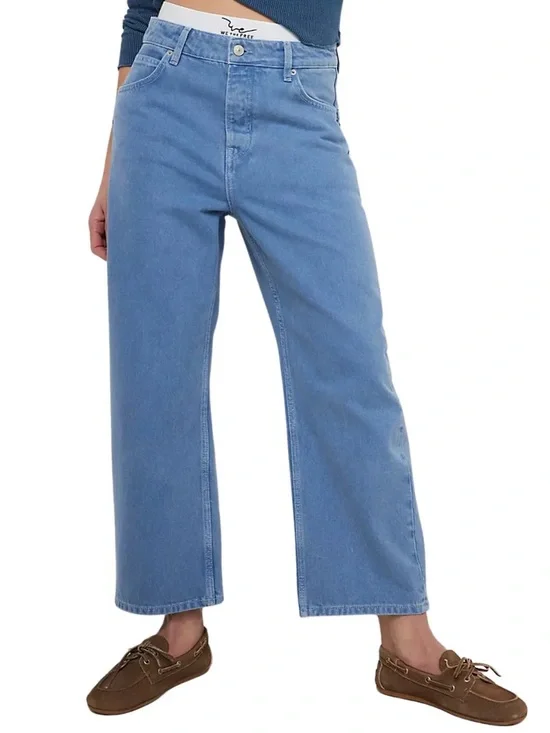 Free People Light Blue Deep Trance Boyfriend Jeans