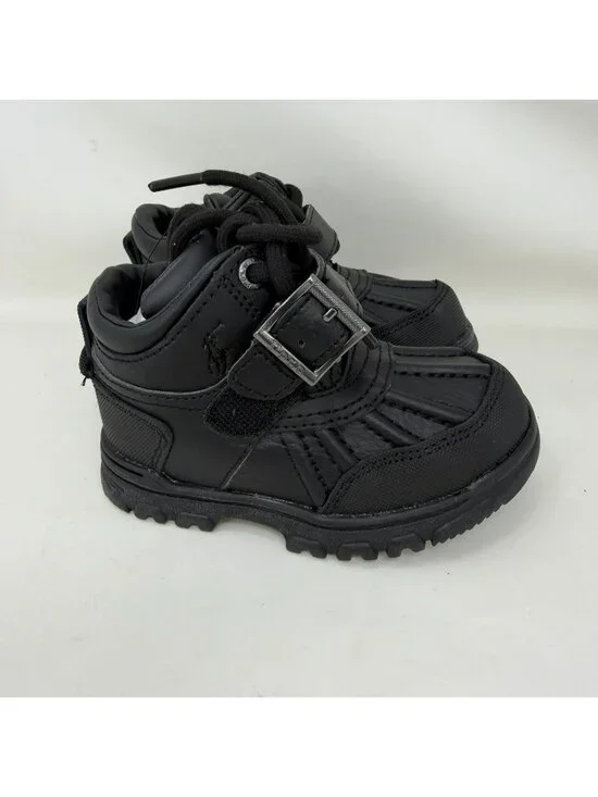 Polo Ralph Lauren Dover Duck Boots Black Toddler Size 6