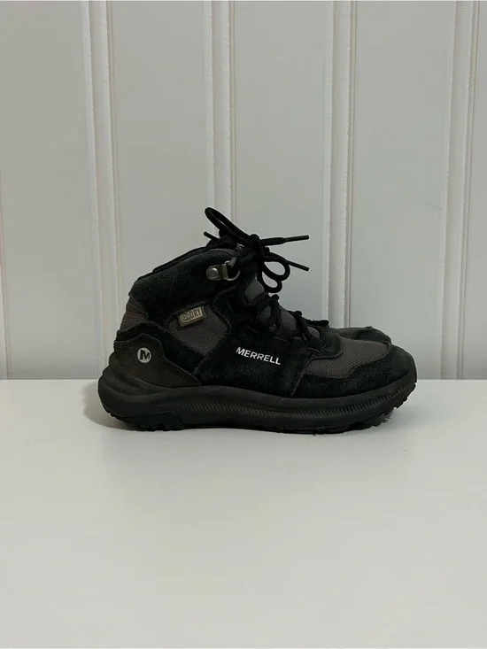 Merrell ontario 85 Kids' Black Hiking Boots - All-Terrain Support waterproof