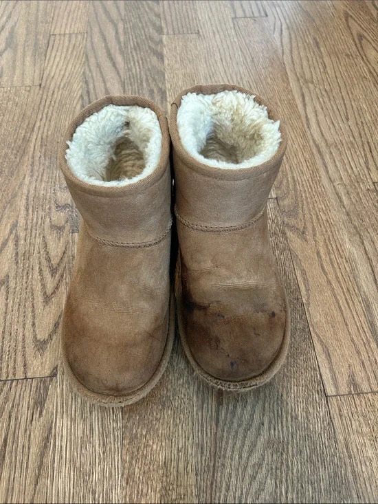 Kids Ugg classic II water resistant genuine shearling boot
