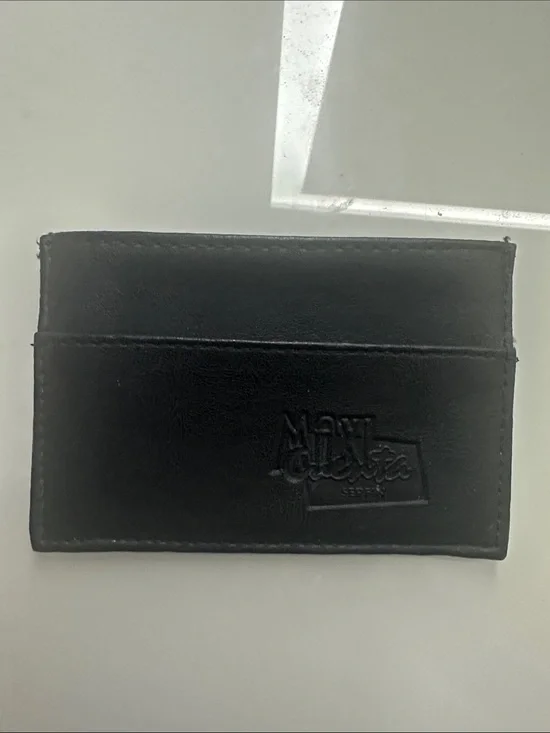 Montblanc Black Leather Slim Card Holder with Embossed Logo