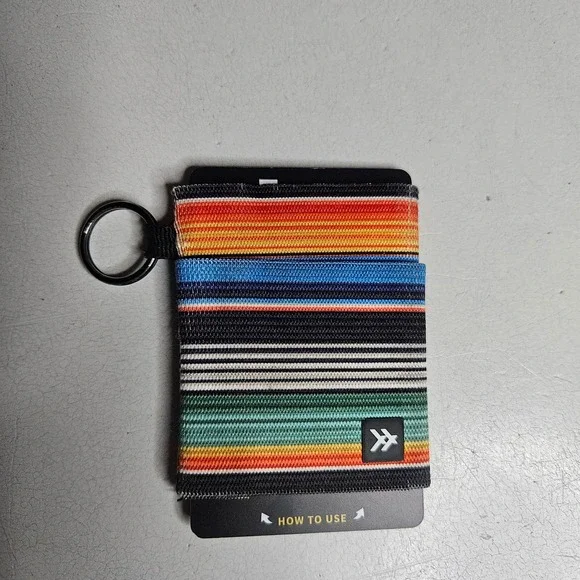 Thread Wallets Baja Elastic Card Holder Slim Minimalist Wallet Key Ring New