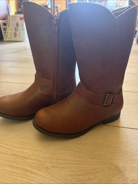 OshKosh B'gosh Brown Girls' Mid-Calf Buckle Boots