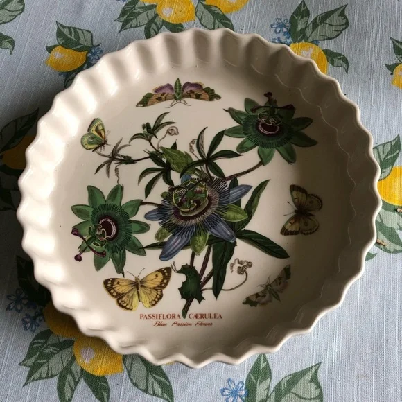 Portmeirion Cream Ceramic Plate with Embossed Backstamp