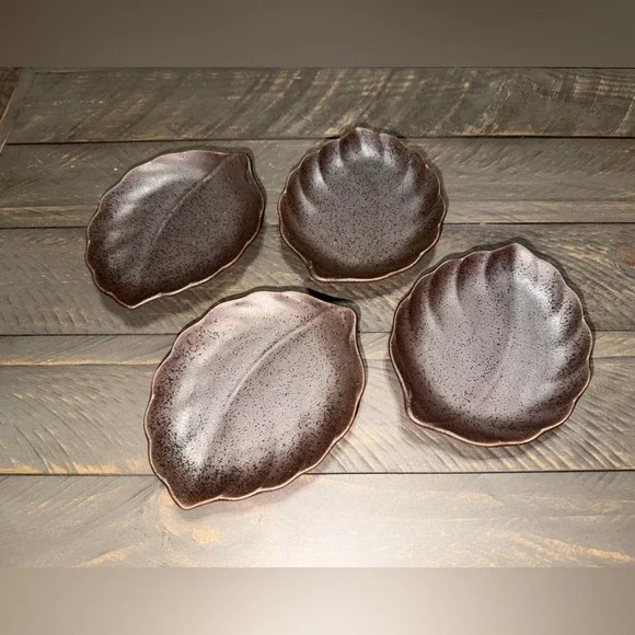 Elegant Brown‎ Leaf-Shaped coasters, plates, candle holders, small plant holder