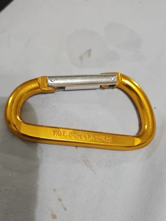 Gold Aluminum Non-Climbing Carabiner Keyring