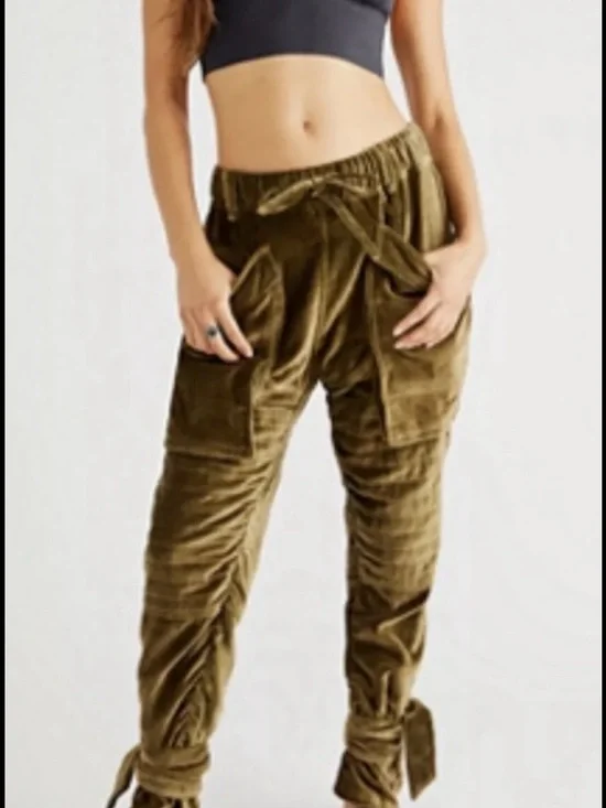 Free People Nicholas K Velour Utility Pants Small NWOT