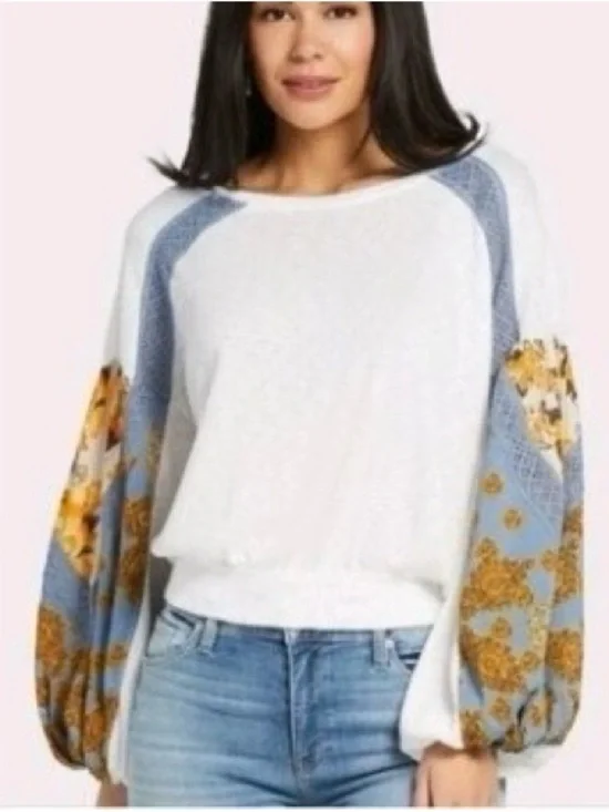 Free People Clash Wildflower Waffle Thermal Top