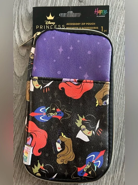 Happy Planner Disney Good vs. Evil BANDED ACCESSORY ZIP POUCH Cell Phone Holder