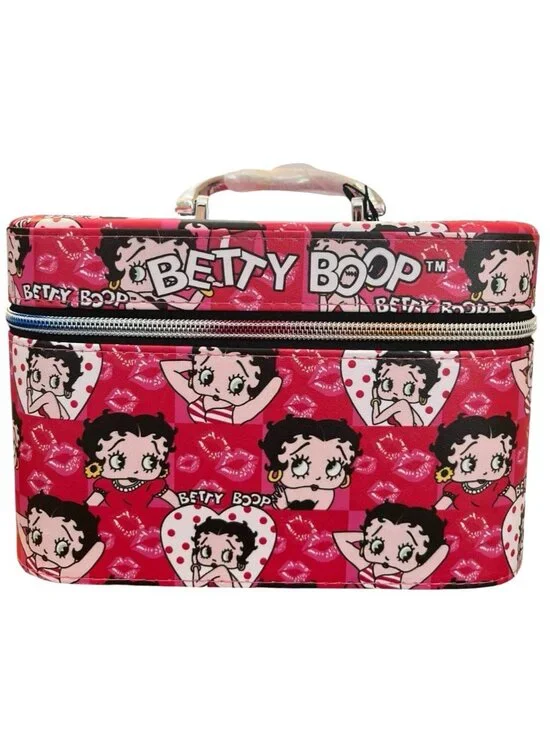 Betty Boop Hard Shell Cosmetic Train Case Travel Beauty Makeup Bag NWT