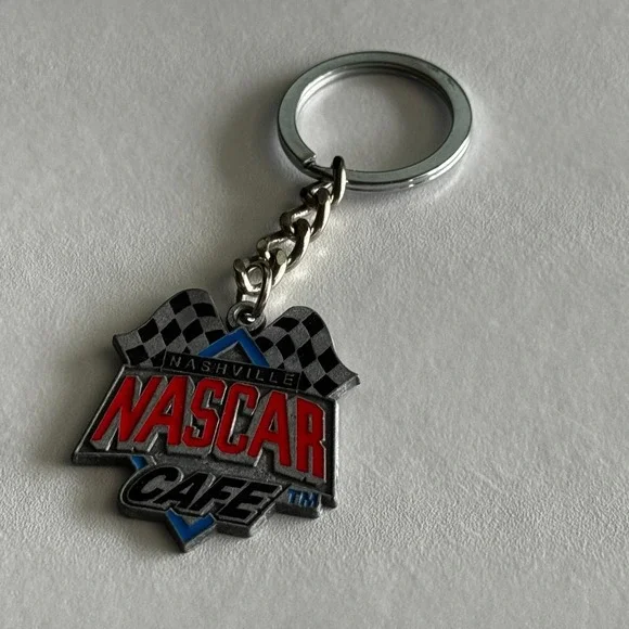 Nascar Cafe Nashville TN Souvenir Keychain‎ Key Ring Metal