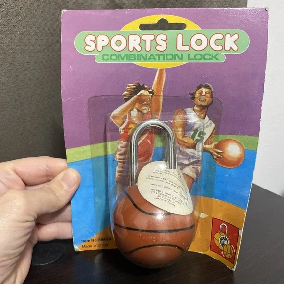 VINTAGE 1988 SPORTSLOCK BASKETBALL RUGGED HIDE-AWAY‎ COMBINATION LOCK