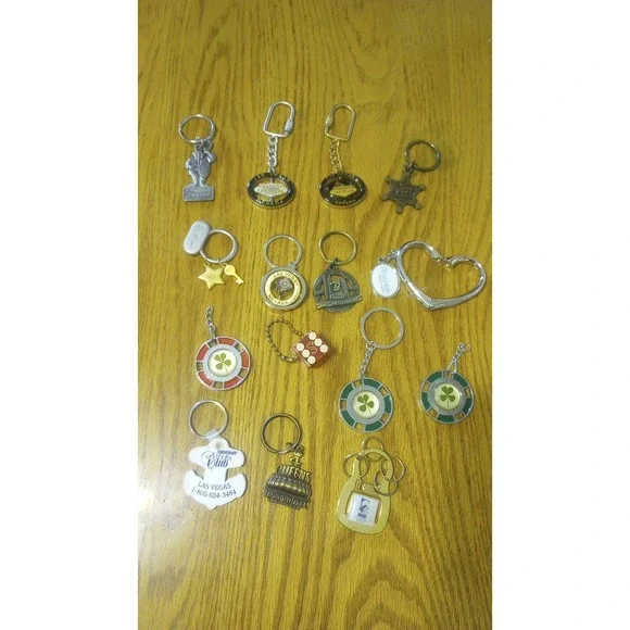 Las Vegas & Casino Vintage Keychain Lot Of‎ 15