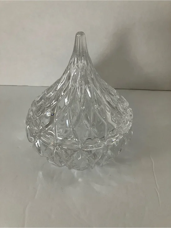 Clear Crystal Glass Lidded Candy Dish - Elegant Serveware