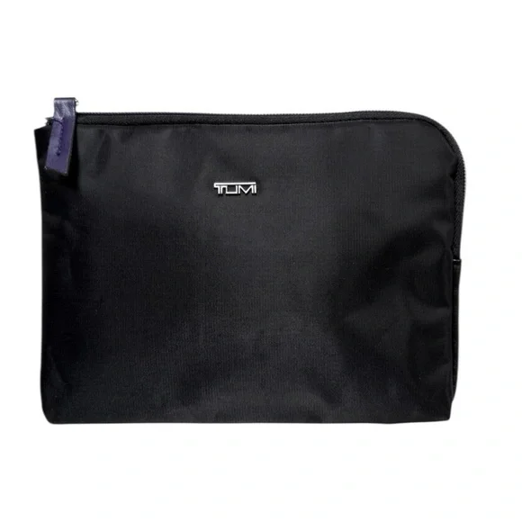 Tumi X Delta Black Nylon Travel Toiletry Bag Cosmetic Case
