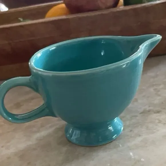vintage Fiesta ware turquoise creamer PRE 86