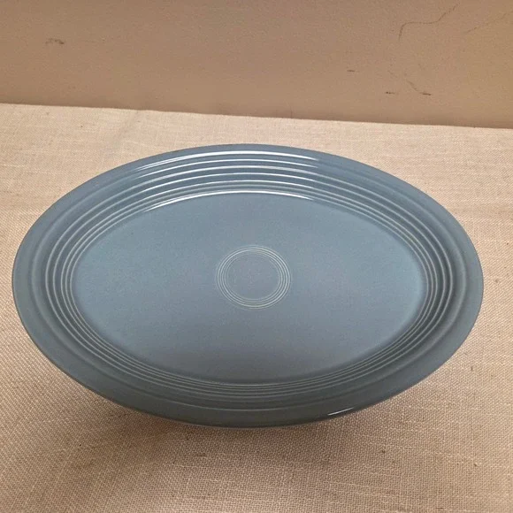 Fiesta HLC USA Oval Serving Platter Slate Blue Periwinkle
