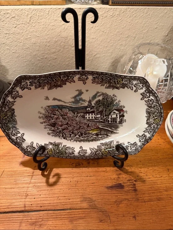 Johnson Brothers The Friendly Village Scenic Ceramic Serving Platter