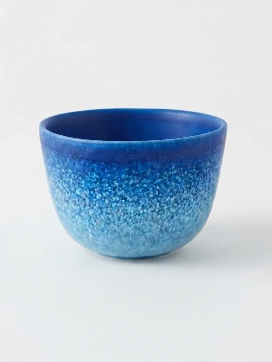 Anthro Azure Blue Dalila Ombre Stoneware Serving Bowl