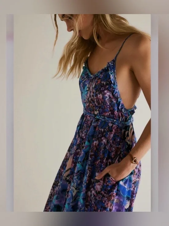 Free People Moondive Maxi. NWT. Purple combo