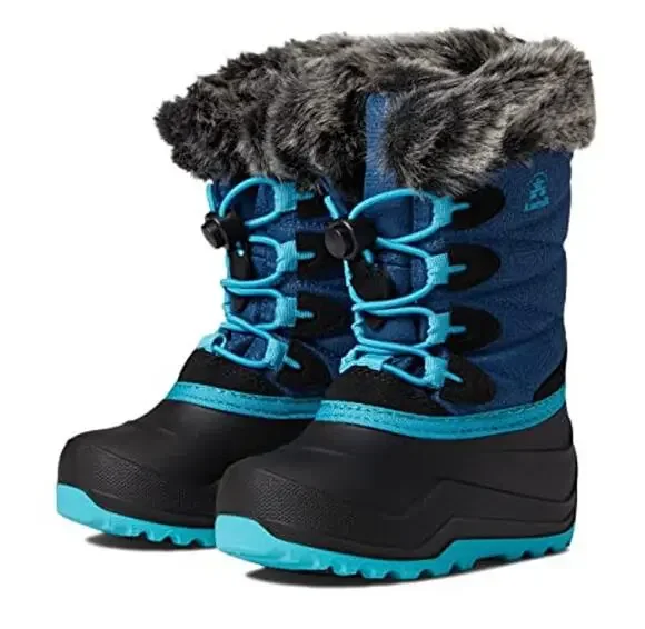Kamik Kids Snowangel Winter Boots US 12 EU 30 Navy Blue Waterproof GUC