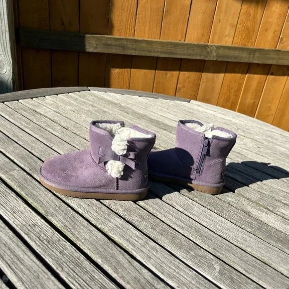 Koolaburra‎ by UGG Victoria Mini Winter Boots Purple Suede Size 13 little girls
