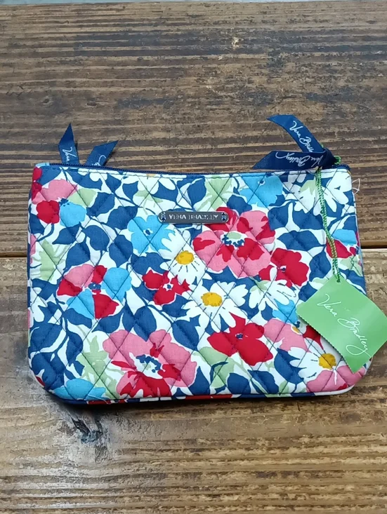 Retired Vera Bradley Summer Cottage Quilted Floral Zip Pouchs Set Of 2 -