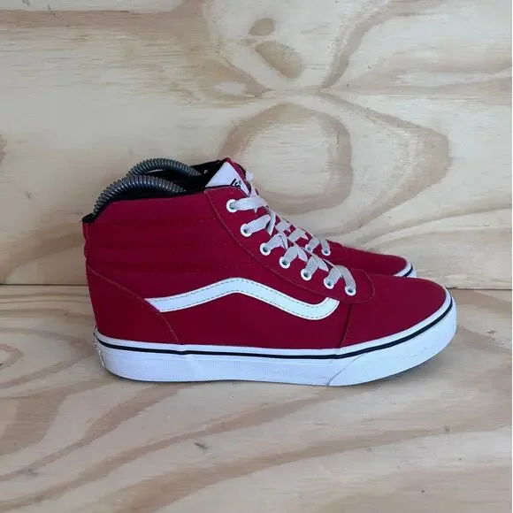 Vans Off The Wall - SK8 Hi Middie - Sneakers - Red - Big Kid's - 5