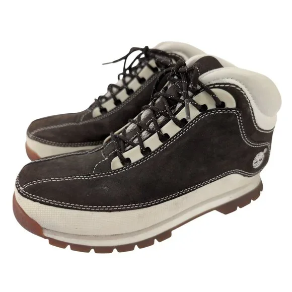 Timberland Juniors Euro Dub Boots Youth 4 Brown Leather‎ Outdoor Hiking School