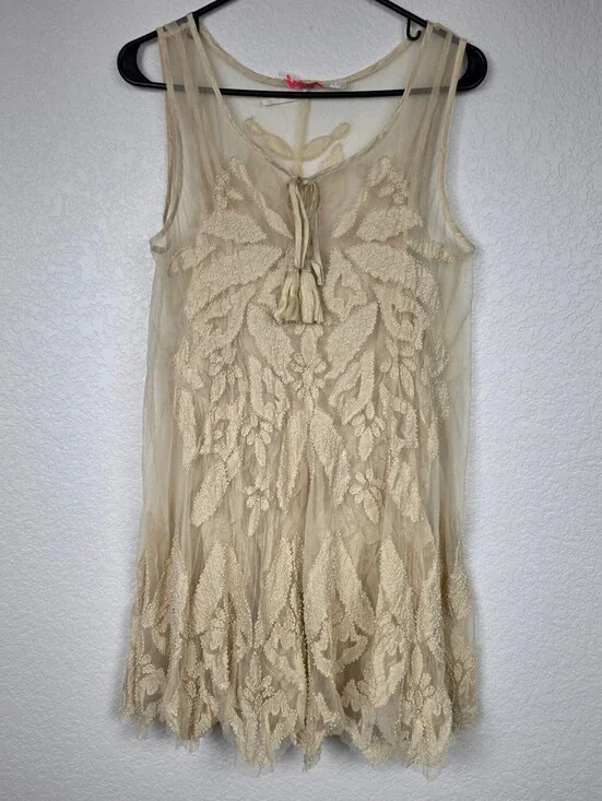 Free People $350 Beaded Mini Dress