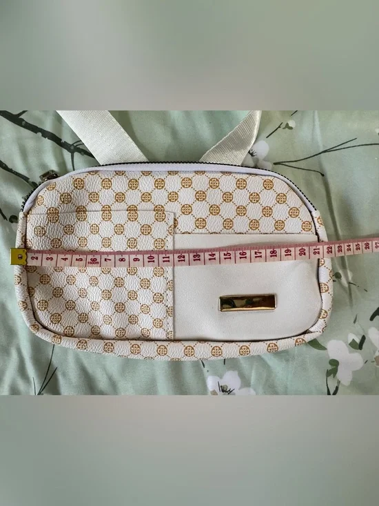 White & Gold Patterned Women’s Crossbody Bag-Brand new, never used, no tag.