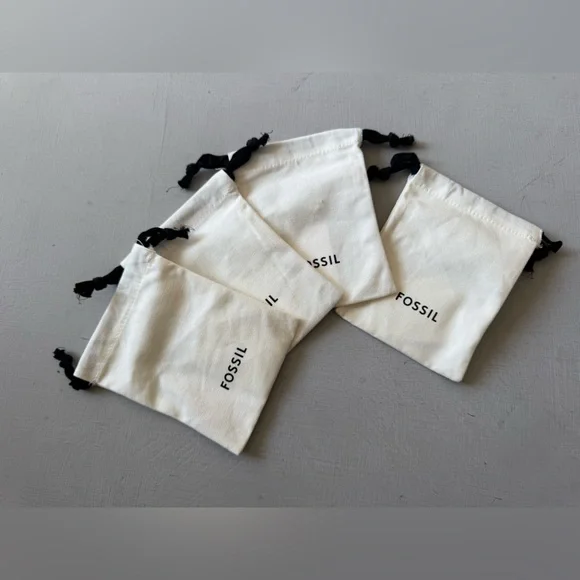NWT Fossil Small Canvas Bags Set x4