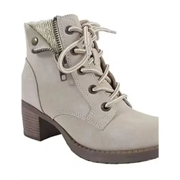 (ST1-6025) Pop Little & Big Kid Girls Venti Block Heel Lace Up Boots Sz 13