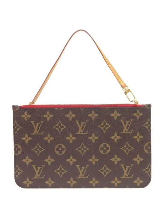 Louis Vuitton Neverfull Pouch MM Monogram Cerise