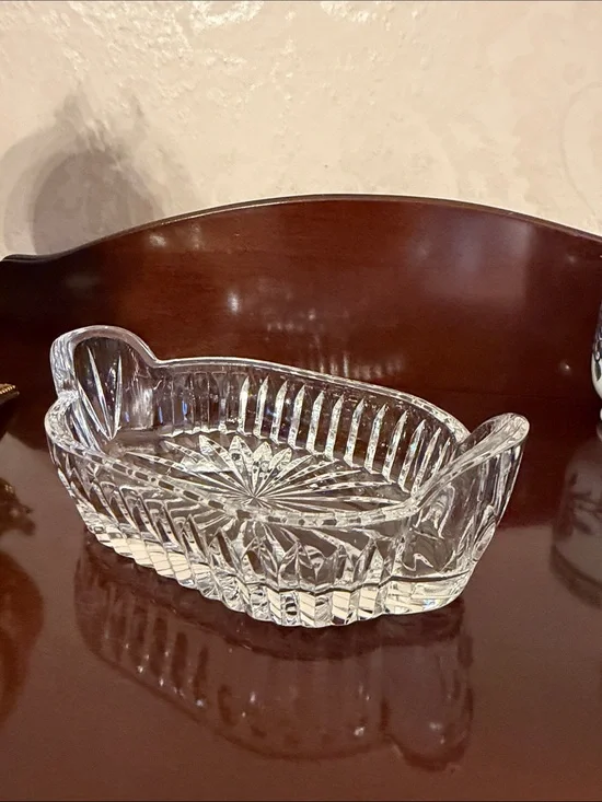 Waterford Crystal  tray , trinket Dish, soap dish ,