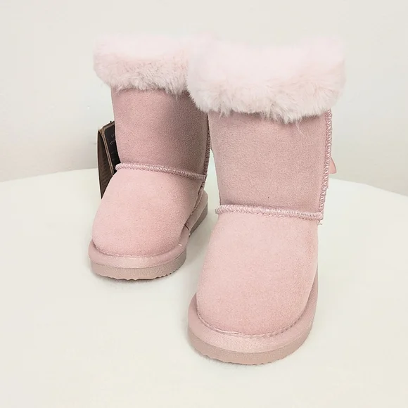 NEW! Lamo Audrey Boots Baby Toddler Girl's 7C Suede Leather Winter Booties Pink