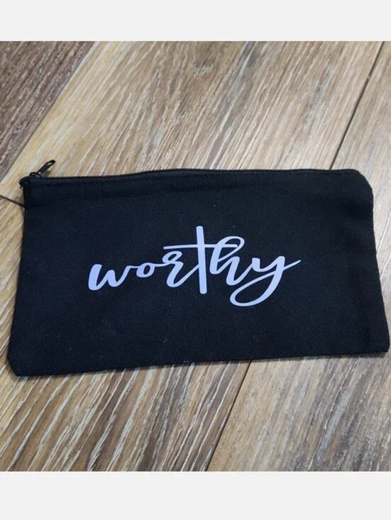 NWOT Worthy Purple Black Toiletry Makeup Cosmetic Travel Bag