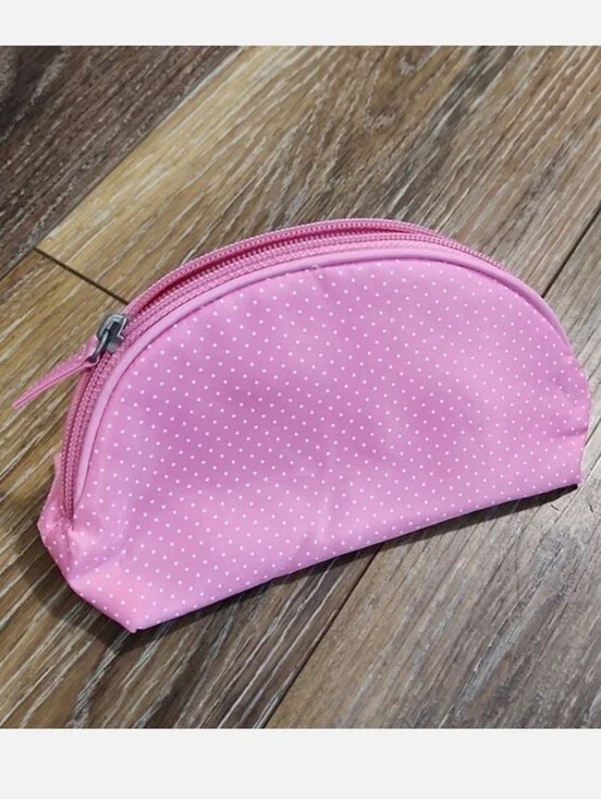 NWOT Murad Pink White Polka Dots Toiletry Makeup Cosmetic Travel Bag
