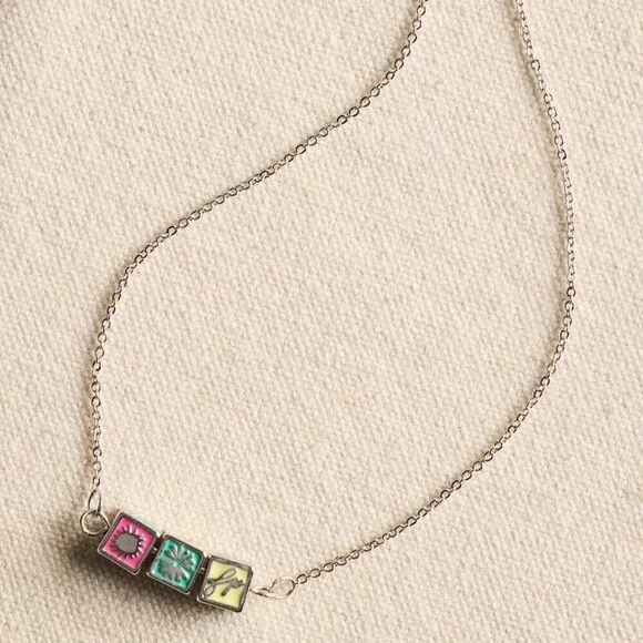 NWT Free People FP Signature Spinner Necklace in Silver