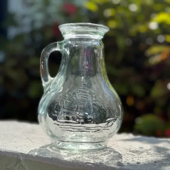 Vintage nautical pitcher, clipper ship, sailboat, vase, carafe