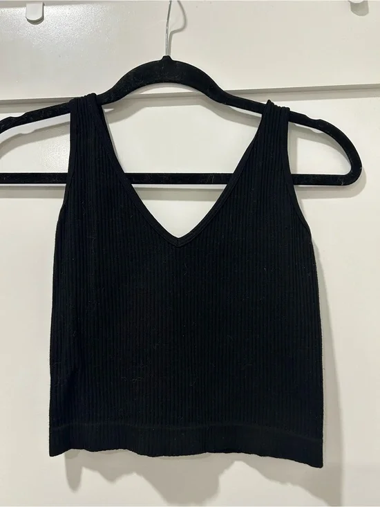 Free People Ribbed V-Neck Tank Top
